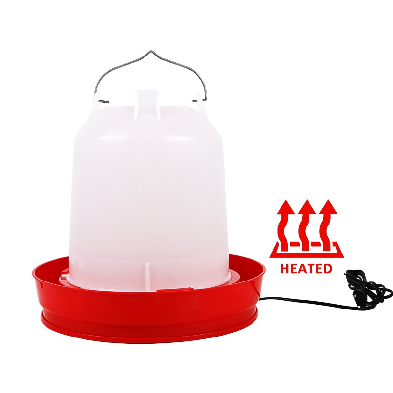 220V 110V Automatic Poultry Farm Heating Water Heated Warm Drinker 11L 14L for Chicken