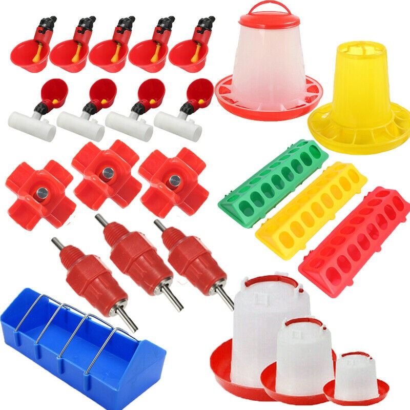 Chicken Drinker Feeder Automatic Chick Quail Drinking Water Nipple Set