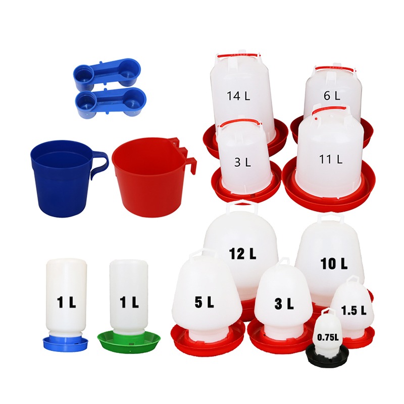Plastic Water Feeder 1L 1.5L 3L 6L 11L 14L Chicken Drinker and Feeders