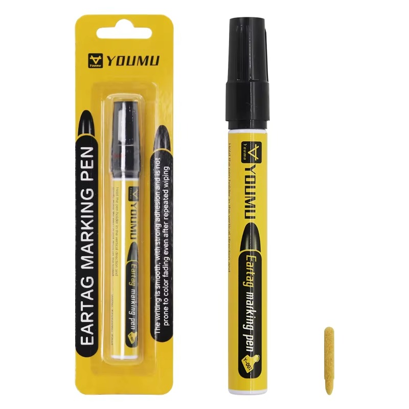 YOUMU Black Ink Pen for Mark Animal Identification Mark Pens Livestock Equipment Ear Tag Marker Pen