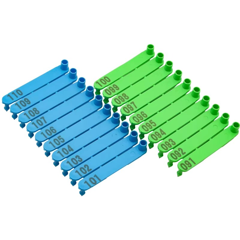 Green Blue Color Animal Goat Ear Tag Labels and Plastic Mark Equipment Sheep Goat Ear Tag One-piece Ear Tag