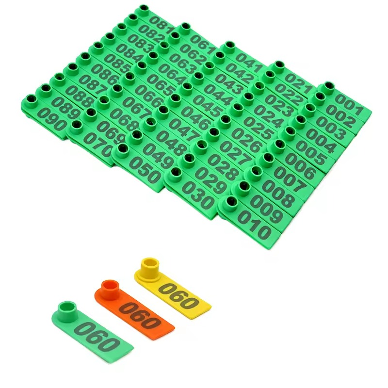 Yellow Green Orange Blue Color Custom Ear Tags Animal Ear Tag Farm Ear Tag Track