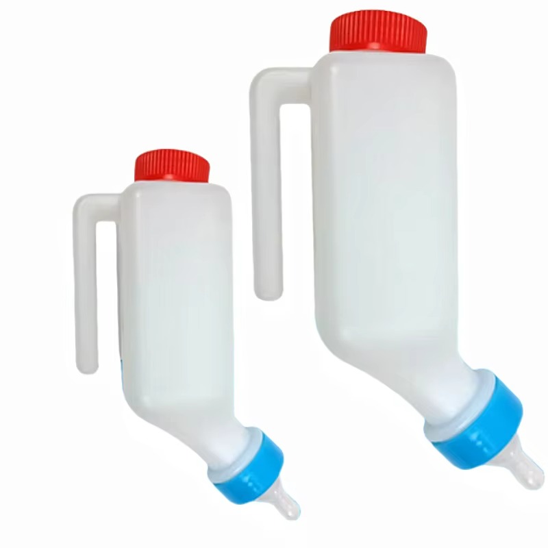 Lamb Milk Bottles with Nipple Poultry Milk Bottles 800ml Lamb with Handle Plastic Milk Bottle